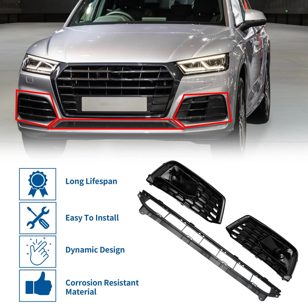 Front Lower Bumper Grille Grill Replacement for Audi Q5L (2018–2020)