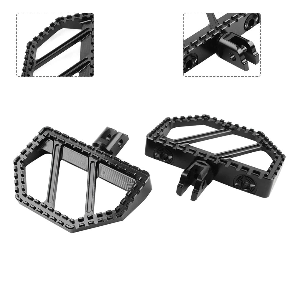 Black Front Foot Pegs for Harley Softail (2018–2023)