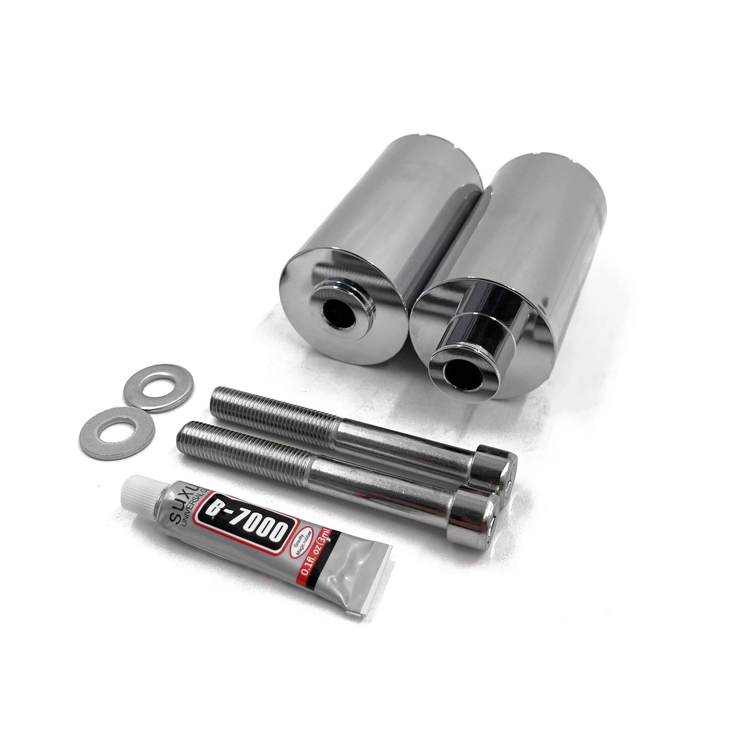 Chrome Spike Frame Slider Crash Protector for Yamaha YZF R1 (2002–2003)