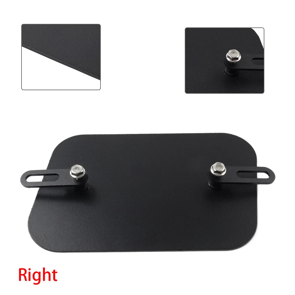 Motorcycle Universal Right Side Number Plate Panel Cover CNC Black
