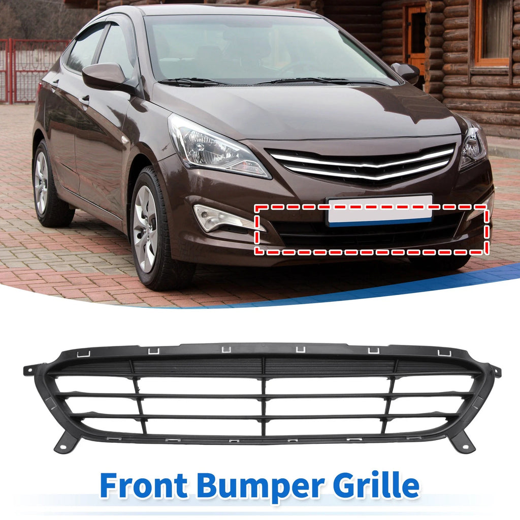 Lower Grille Front Bumper Grille Replacement for Hyundai Accent (2015–2017)