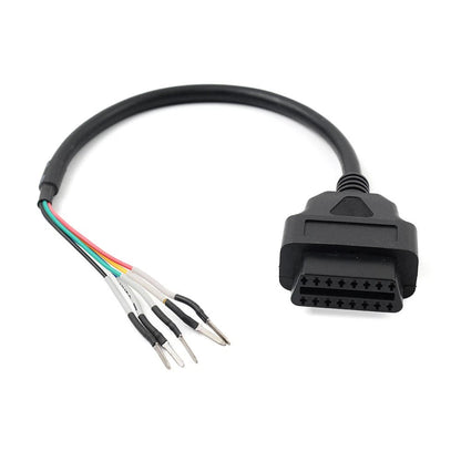 16 Pin OBD2 Female K Line CAN Jumper Tester Connector for