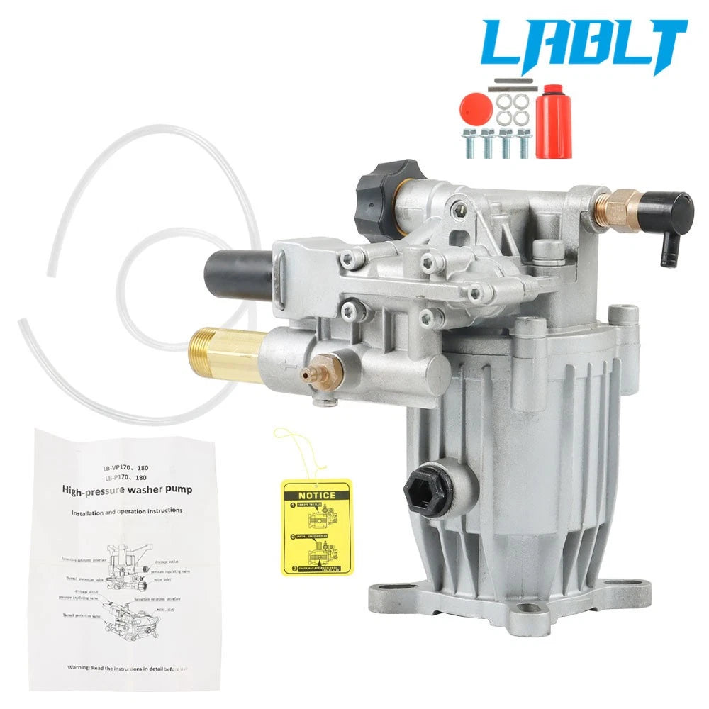Pressure Washer Pump 3/4" Horizontal Shaft for MAX 3000 PSI