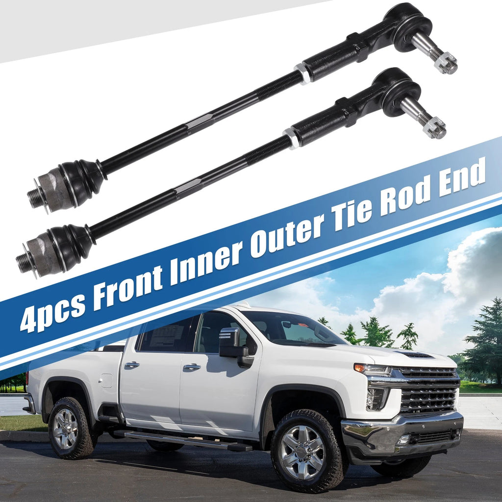 4pcs Front Inner Outer Tie Rod End Links Kit for Chevrolet Avalanche (2007–2013)