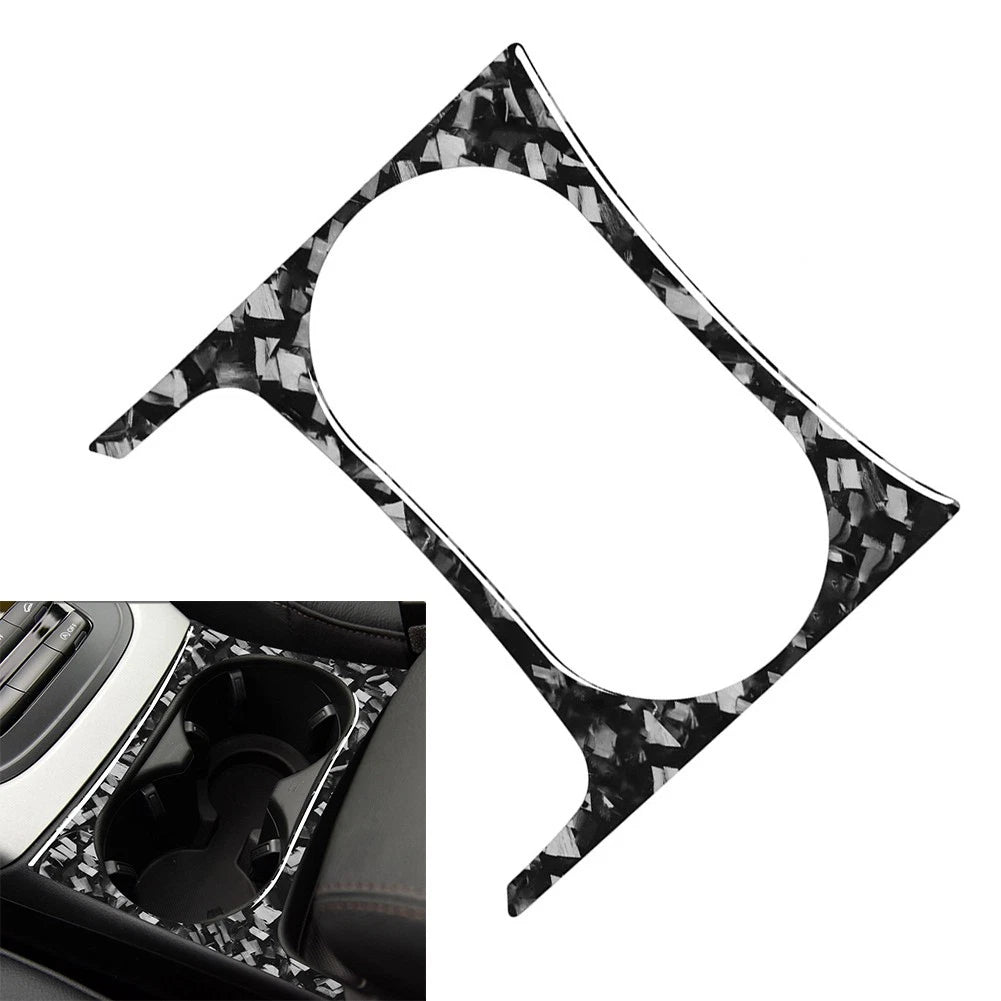 Forged Pattern Center Console Water Cup Holder Panel Cover Trim For Audi Q5 SQ5