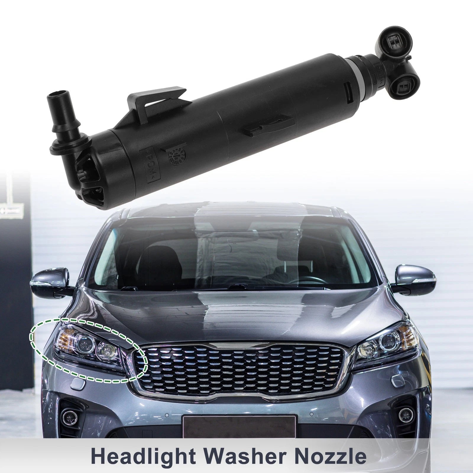 Front Passenger Side Headlight Washer Nozzle for Audi A8 (2003–2010) No. 4H0955102B