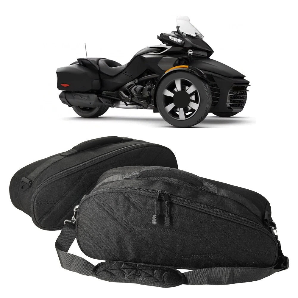 2 Saddle Bags for Can-Am Spyder F3T F3 (2016–Present) Smooth Interior Lining