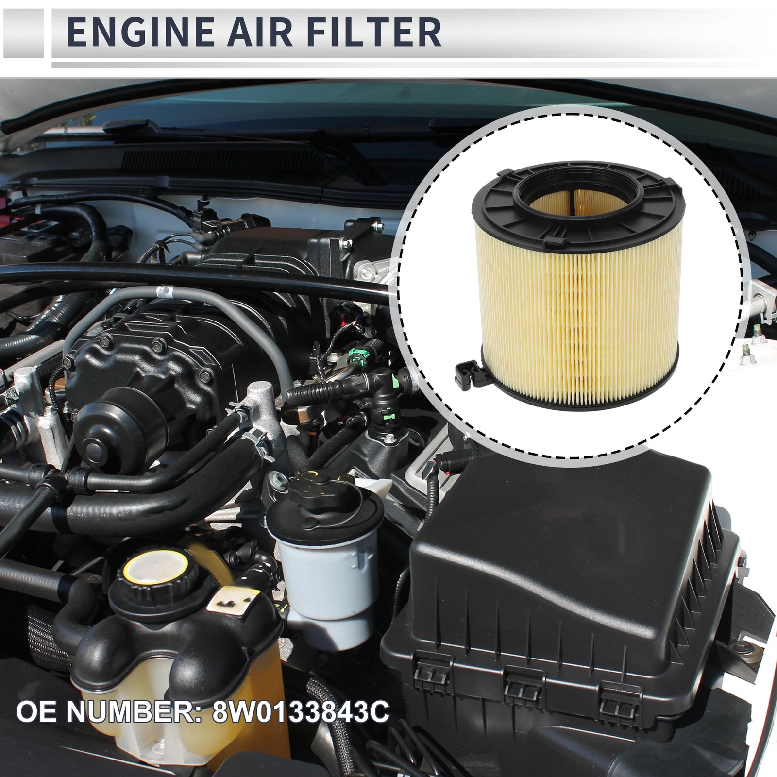 Engine Air Filter Replacement for Audi A4 2.0L (2017–2020) Long Life