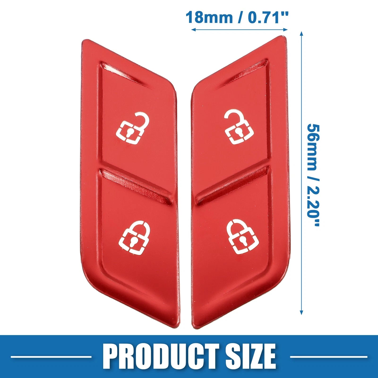2 Piece Inner Door Lock Unlock Button Cover for Volkswagen (2005–2015)