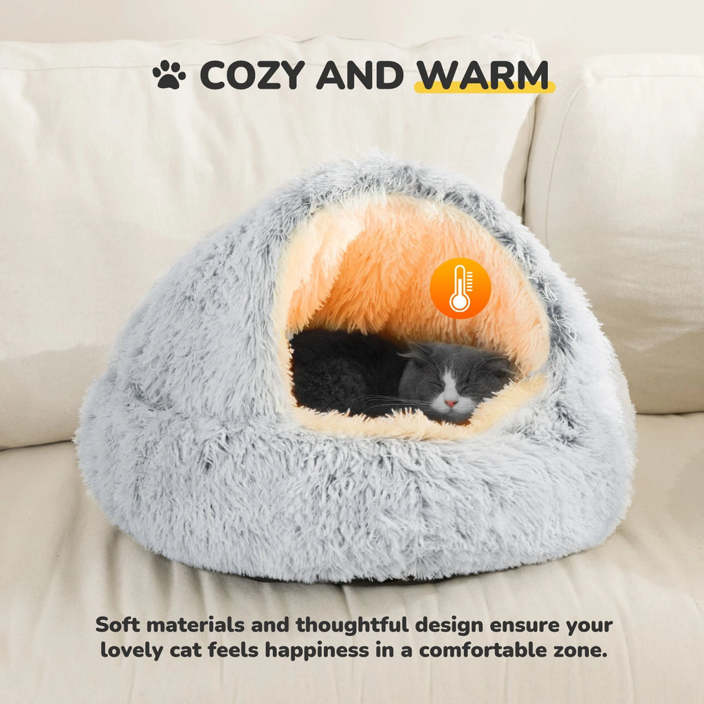Soft Plush Cat Bed for Cats (Winter Comforter)
