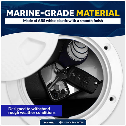 2-Pack 6" Round Inspection Deck Plate Hatch for Marine Applications