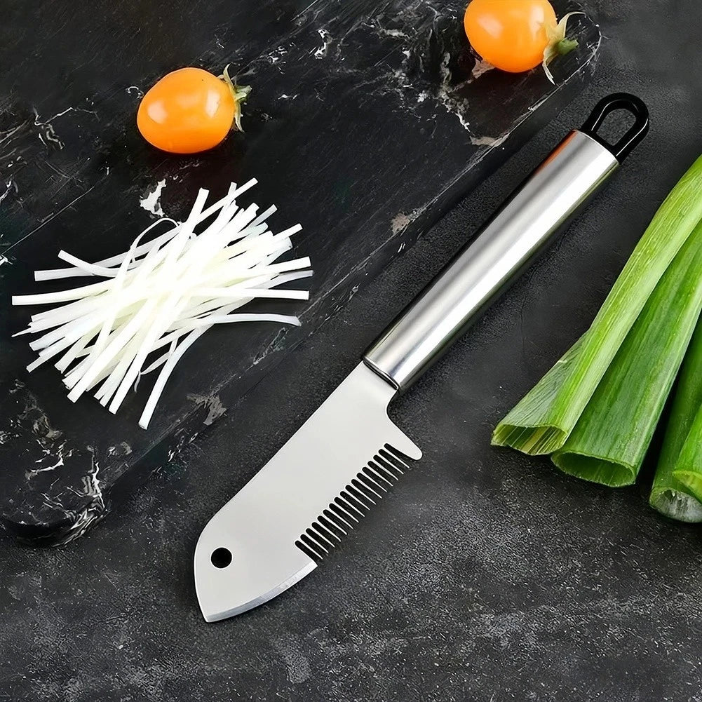 Stainless Steel Scallion Slicer for Kitchen Use (22.5x4cm)