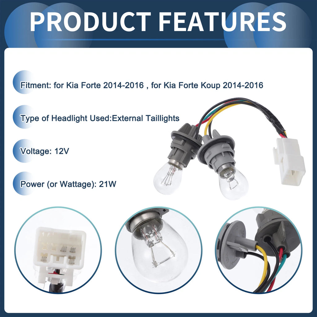 Headlight Wiring Harness Assembly for Kia Forte 4DR (2013–2016)