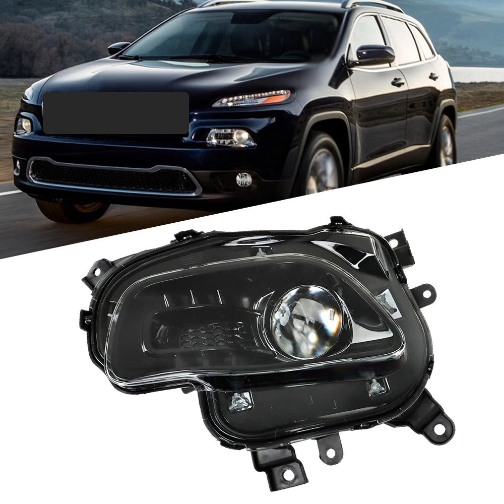 Halogen Projector Headlight Driver Side for Jeep Cherokee (2014–2018)