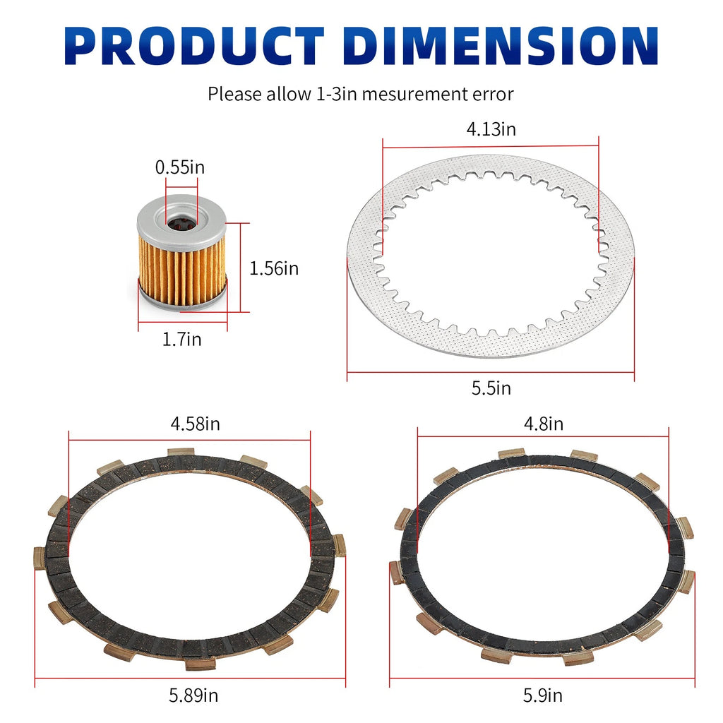 Clutch Kit Set of 4 Heavy Duty Springs & Gasket for Suzuki QuadSport LTZ400 (2003–2008)