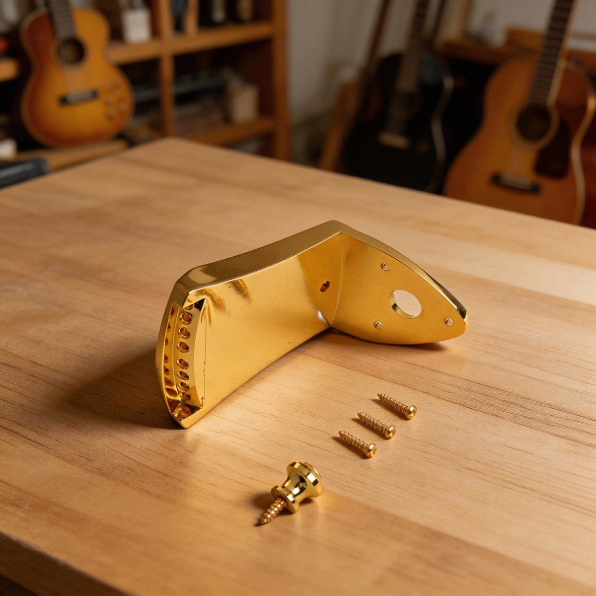 8 String Mandolin Tailpiece Zinc Alloy Metal with Tail Pin and Screws