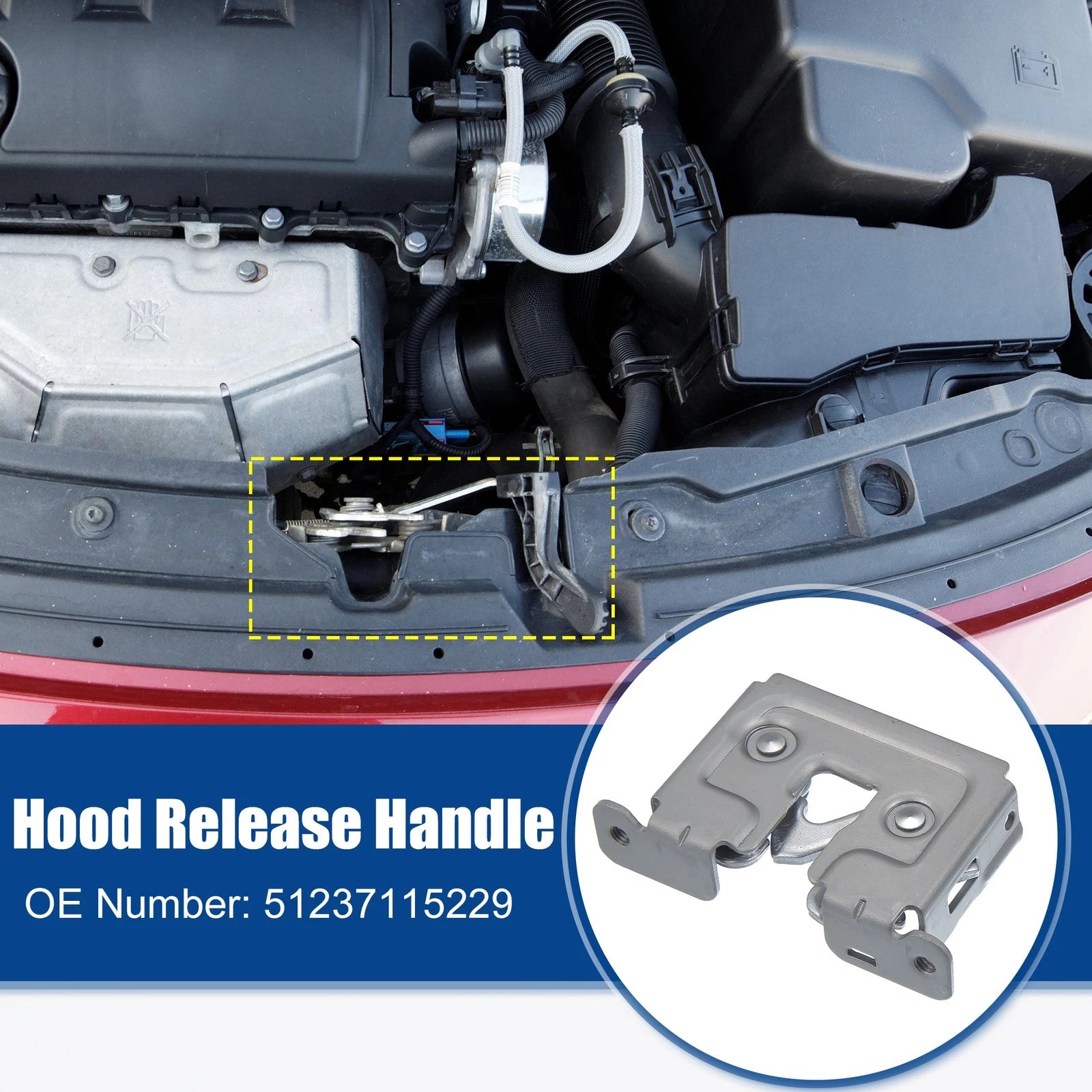 Hood Latch Lock Actuator Assembly Front Pair for BMW 525i (2003–2010)