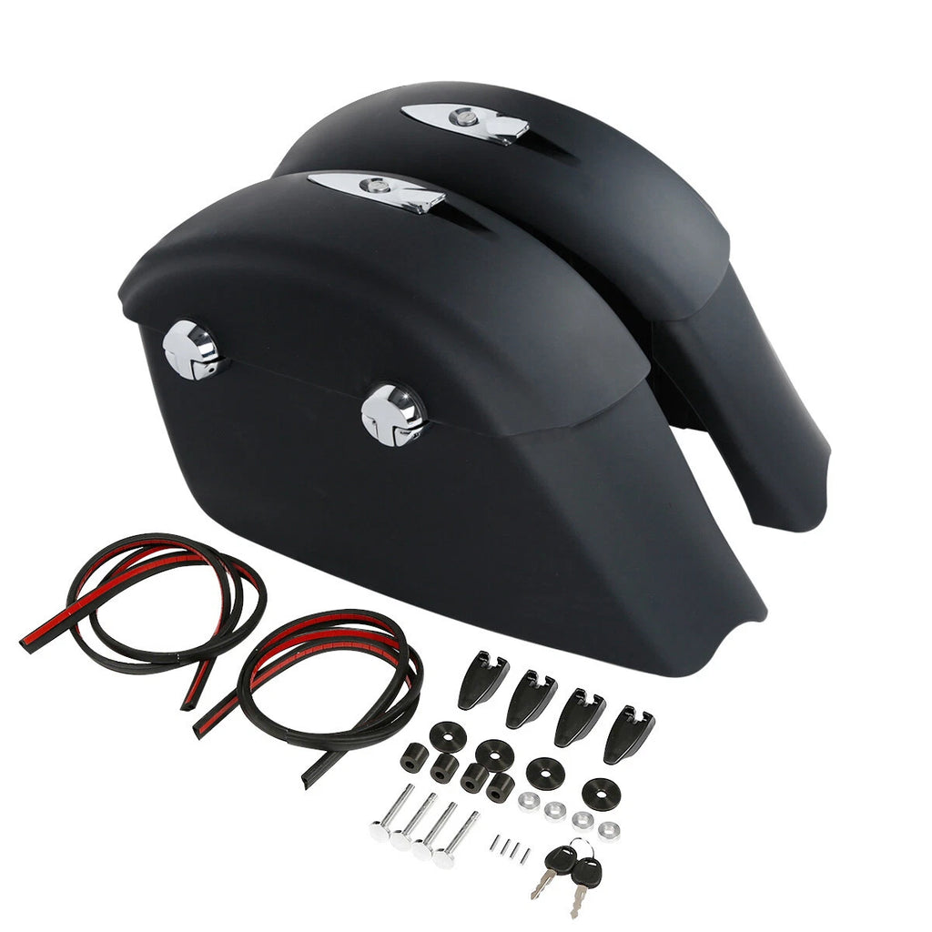 Matte Black Hard Saddlebags for Indian Chieftain (2014–2018)