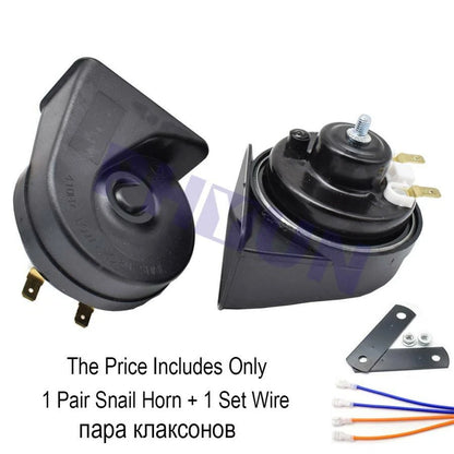 2X Snail Horns for Motorcycle ATV Scooter (Universal) 110-125DB
