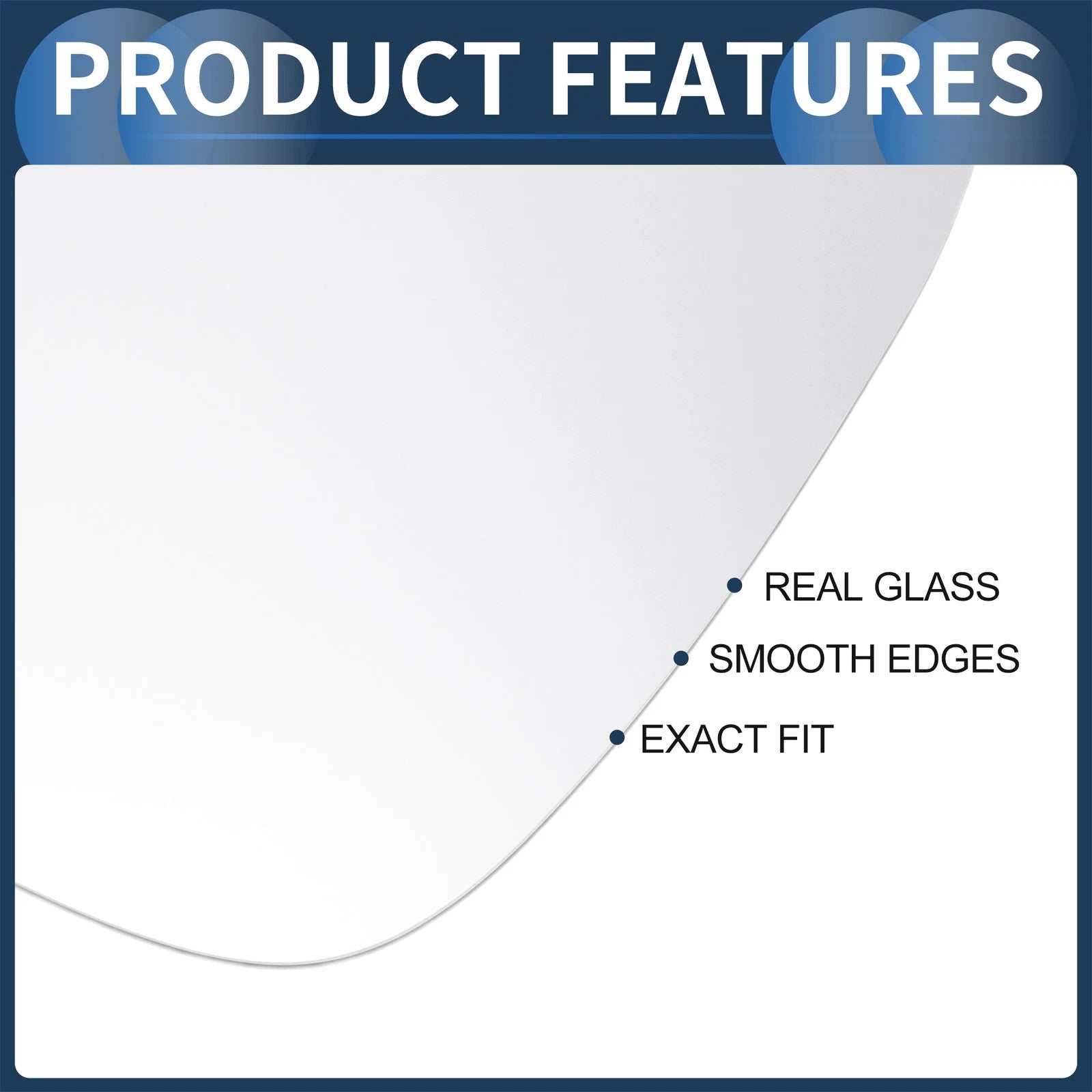 Left Side Mirror Glass with Heated Back for Volkswagen Touareg (2007–2010)