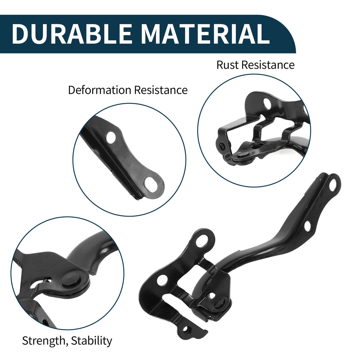 Hood Hinges Front Left Right for Toyota Yaris (2007–2011) Bonnet Bracket