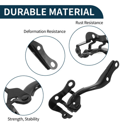 Hood Hinges Front Left Right for Toyota Yaris (2007–2011) Bonnet Bracket