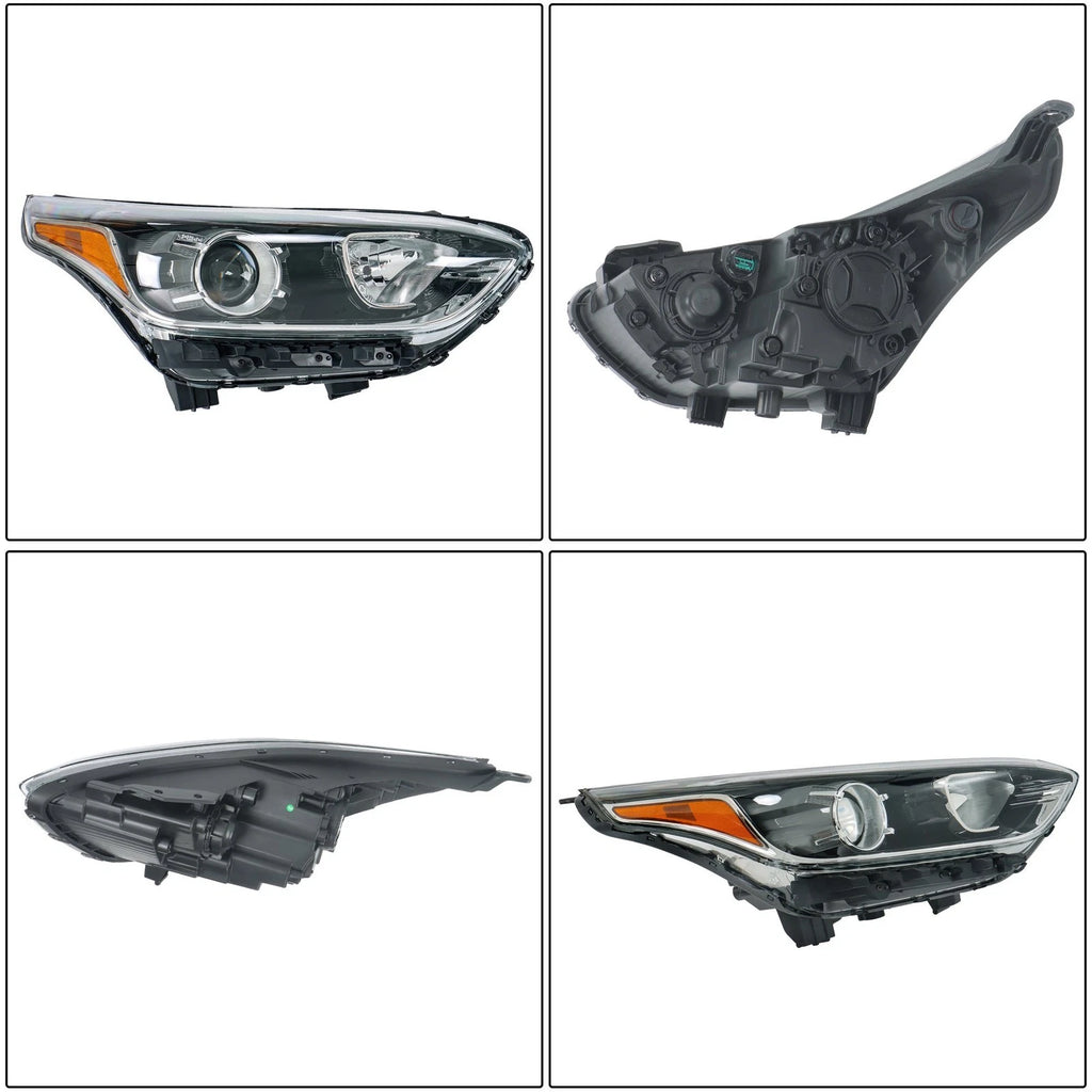 Right Headlight for Kia Forte (2019–2020) Halogen Chrome 92102M7000