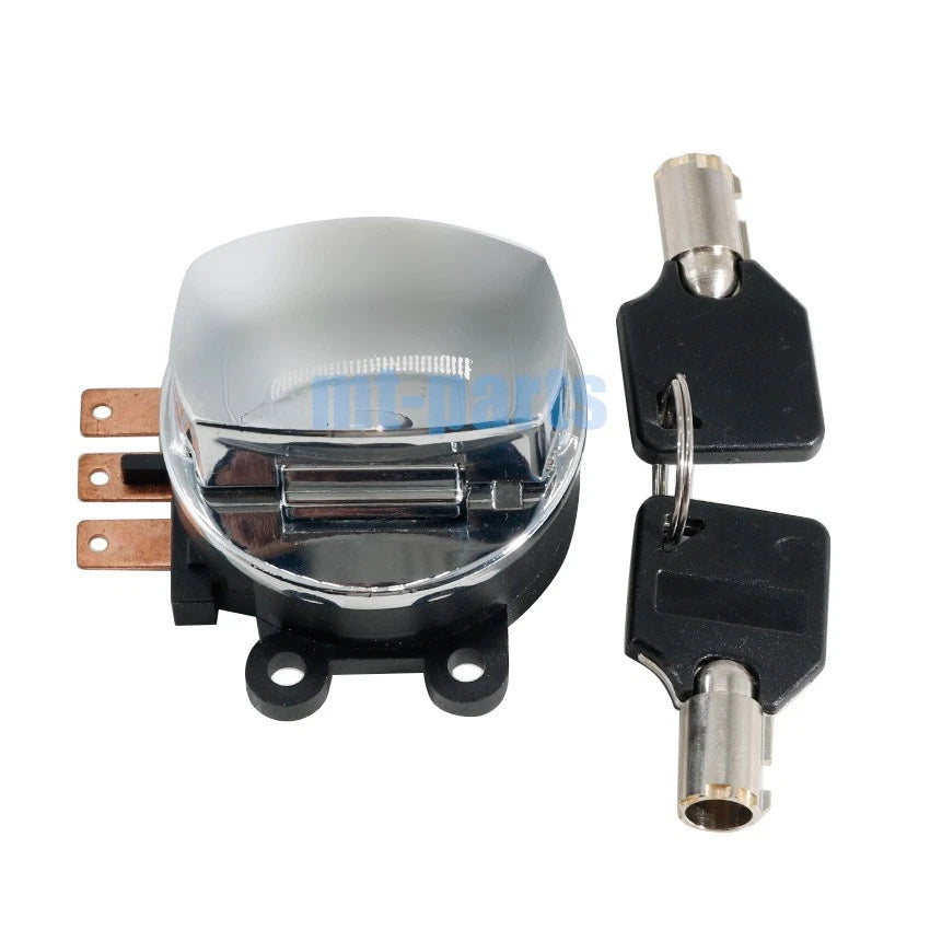 Chrome Ignition Key Switch Kit for Harley Fat Boy FLSTF/FLSTFI (2000–2010)