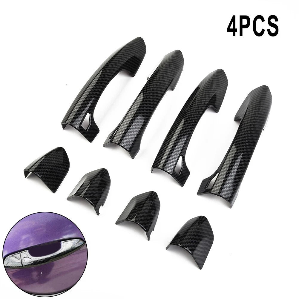 Set of 4 Handle Cover Trim for (2015–2020) Carbon Fiber ABS