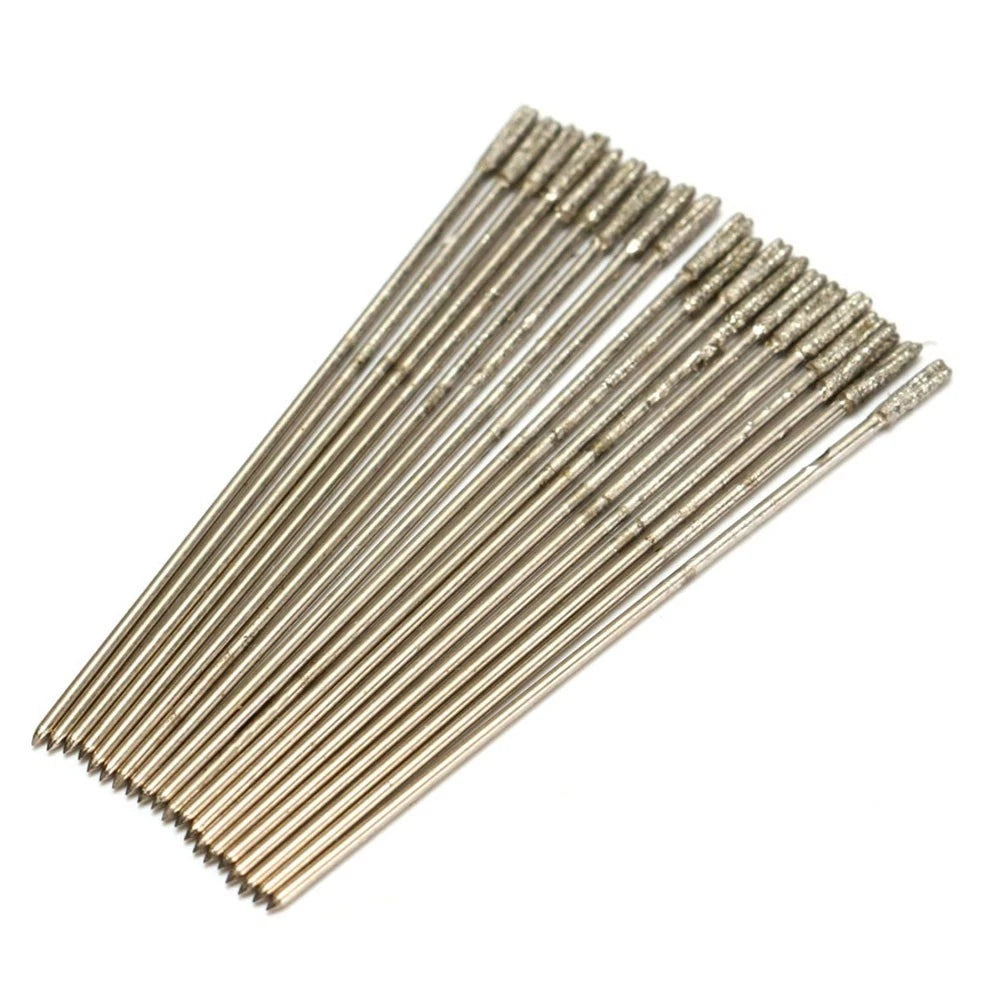 Set of 30 Diamond Coated Lapidary Drill Bits for Jewelry Making