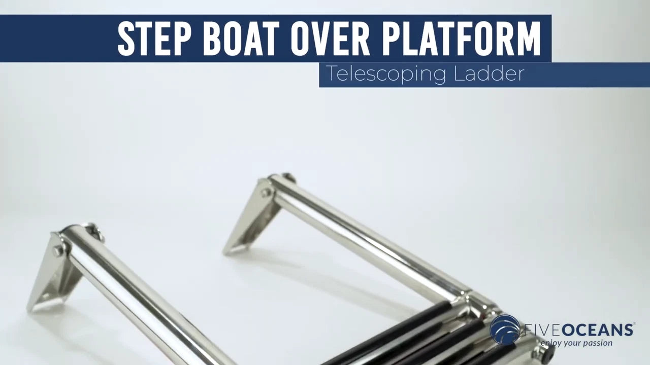 2 Step Telescoping Boat Ladder for Over Platform (Universal Fit)