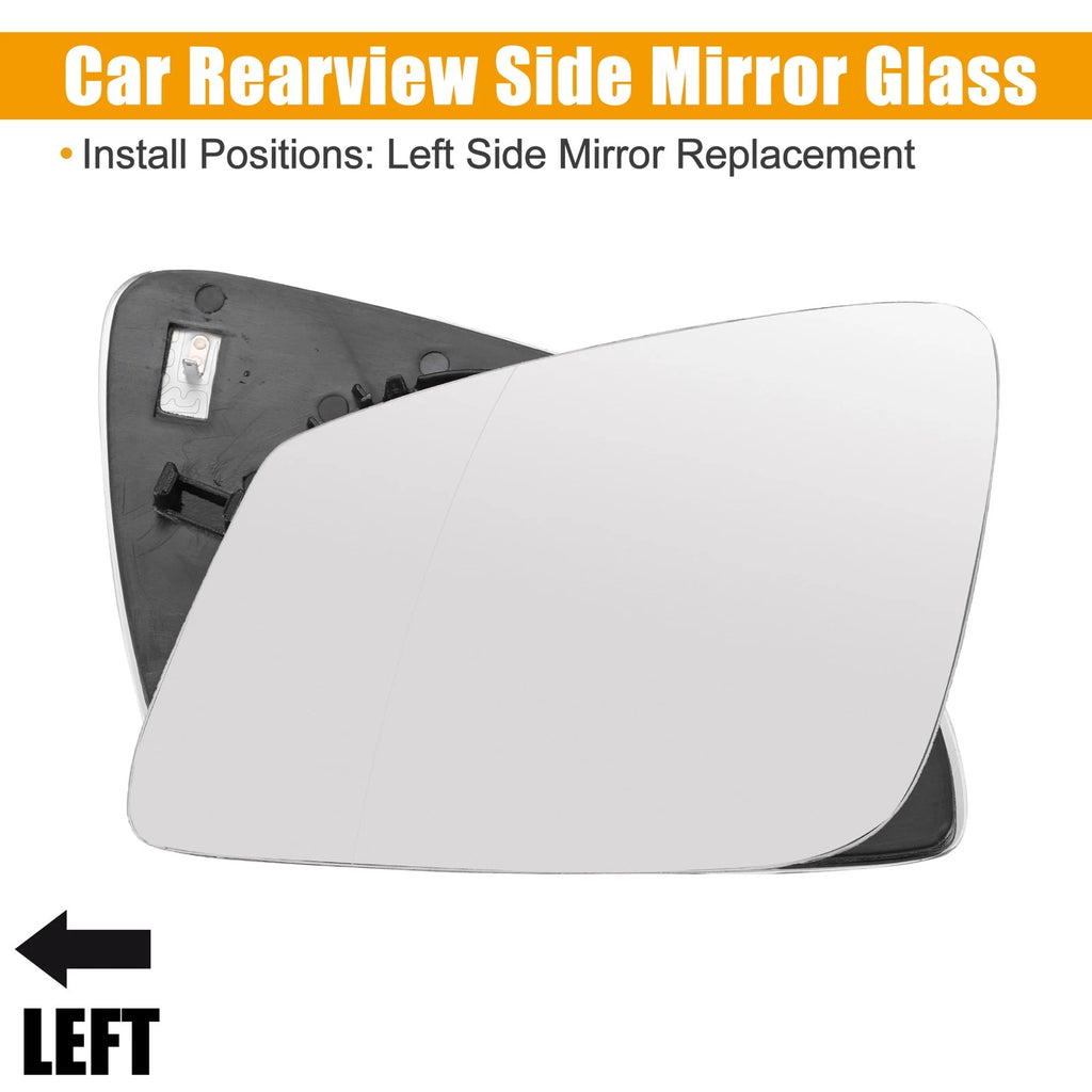 Rearview Mirror Glass Left Side Heated Replacement for BMW 5 Series (2008–2017)