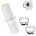 Drain Pipe Connector for Washing Machine with 2 Hose Clamps