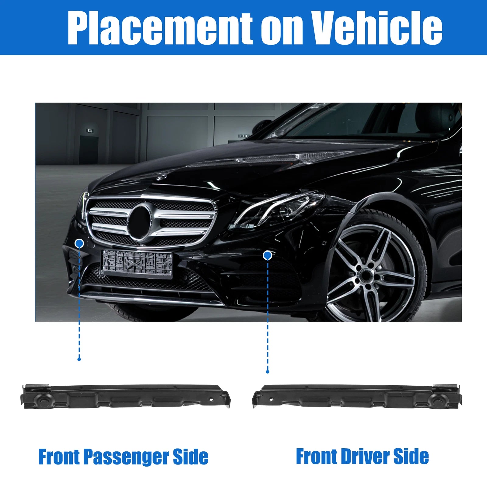 Front Left Right Upper Bumper Cover Inner Support Bracket for Mercedes Benz