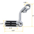 1.25" Long Angled Adjustable Highway Foot Pegs Mount Kit for Harley