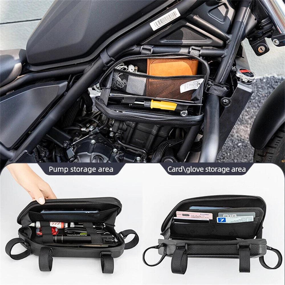 Side Storage Bags for Motorcycle (1.5L, Left+Right, Hard Shell)