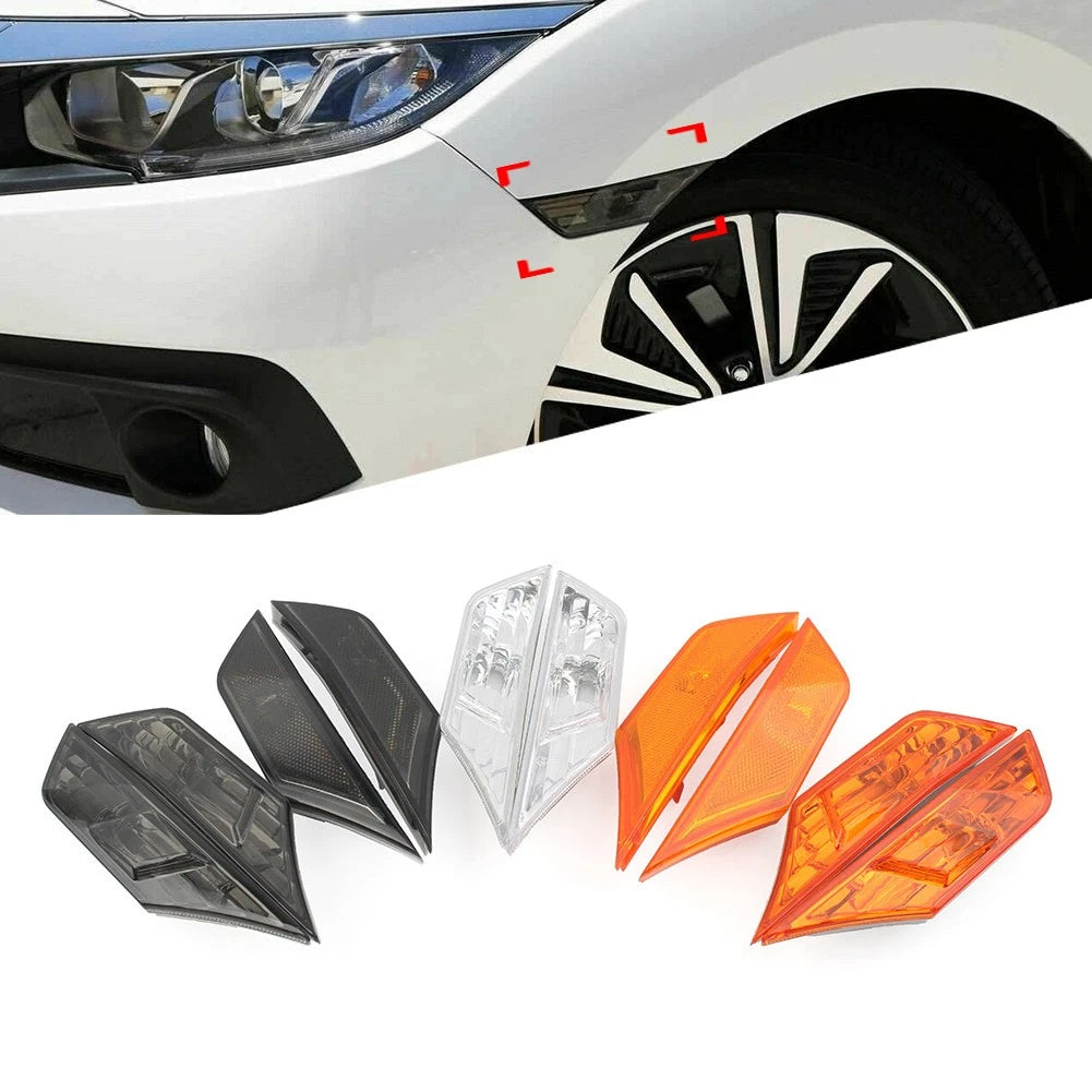Pair Side Marker Lights for Honda Civic (2016–2021) W/LED Bulbs
