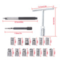 17Pcs Diesel Injector Seat Cutter Cleaner Tool for Universal Use