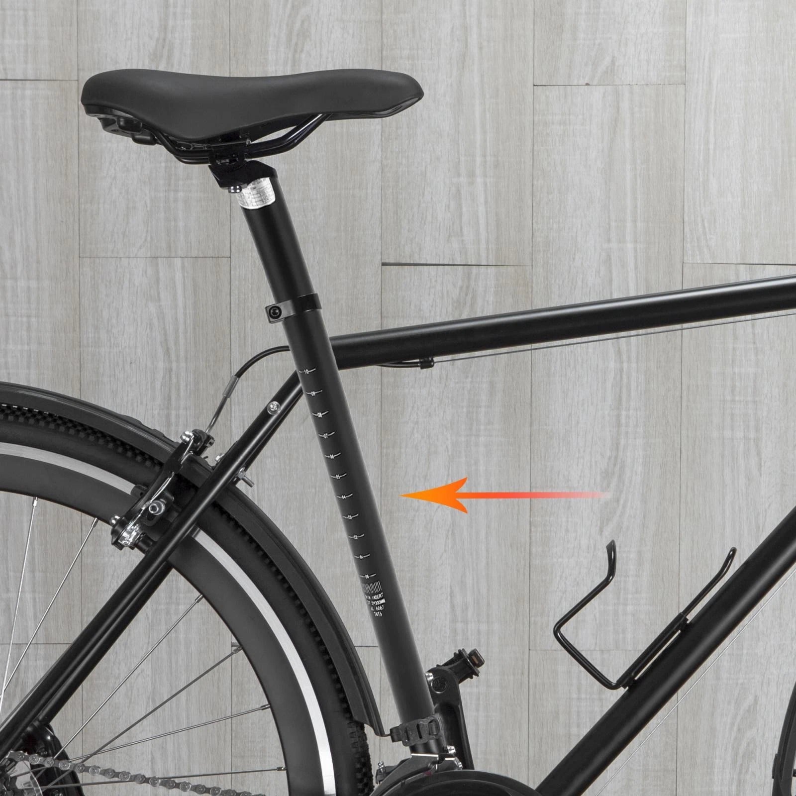 Bicycle Seat Post Aluminum Alloy Adjustable Clamp for 30.4x300mm (Black)