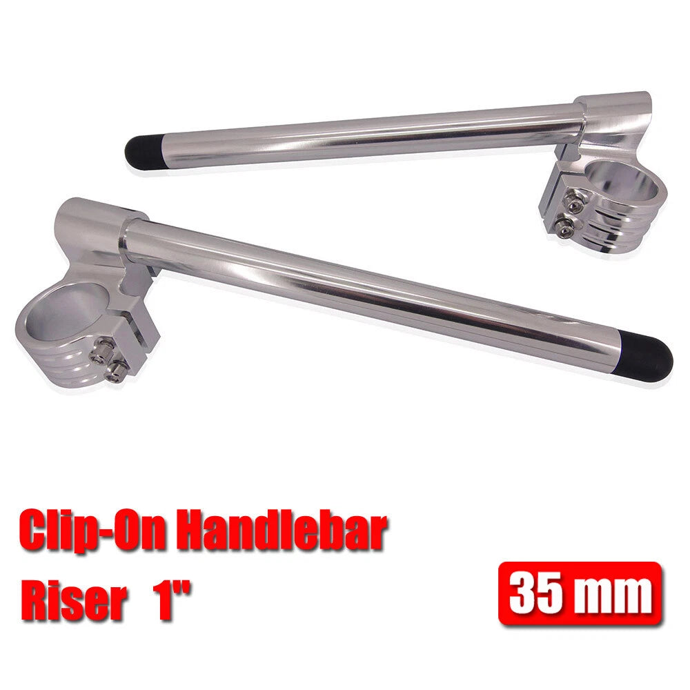 295mm Raised Riser Clip-On Handlebars for Universal Motorcycle (35mm Forks)