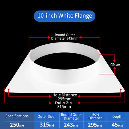 Square to Round Duct Flange Adapter for Ventilation Systems