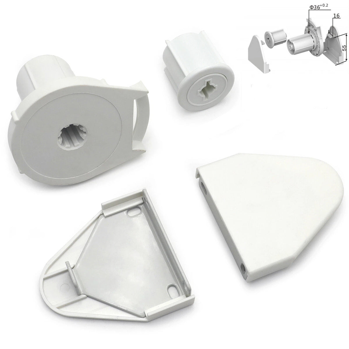 38mm Installation Bracket for Sunshade Roller Blinds (Indoor/Outdoor)