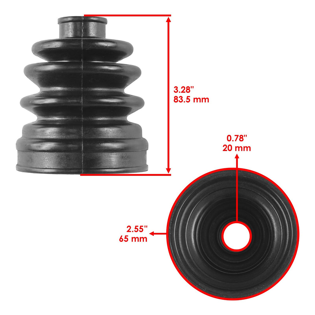 CV Boot Kit Inner Outer Front Axle 4X4 for Kawasaki Prairie 400 KVF400 (1997–2002)