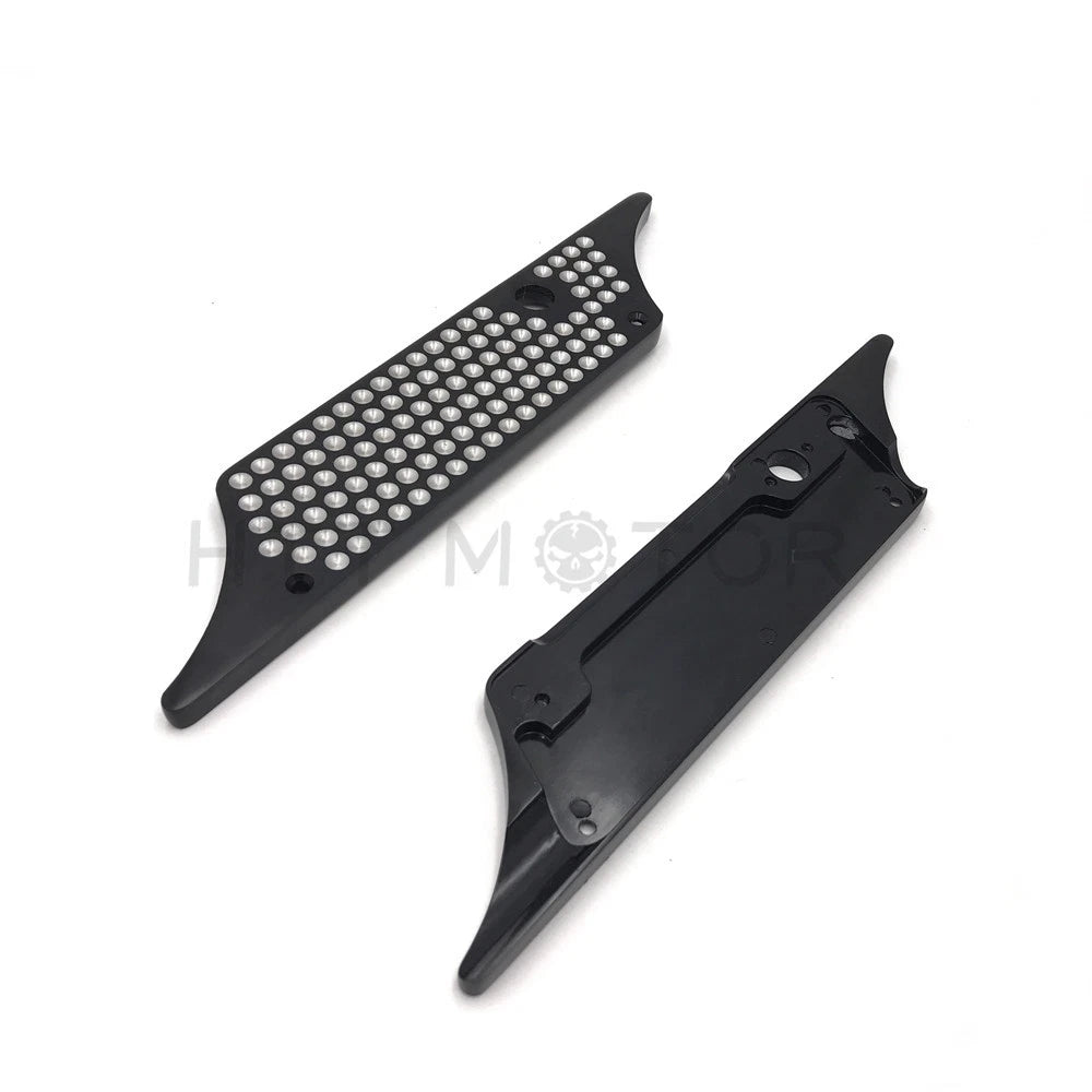 Black Billet Saddlebag Latch Cover for Harley Touring Models (1993–2013)