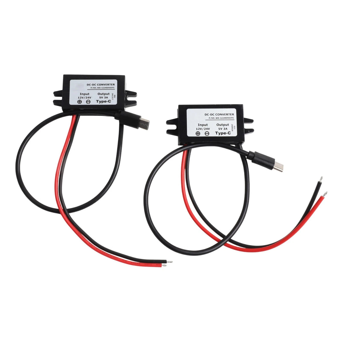 USB C Power Converter for 12V/24V DC Input to 5V Output Max 3A