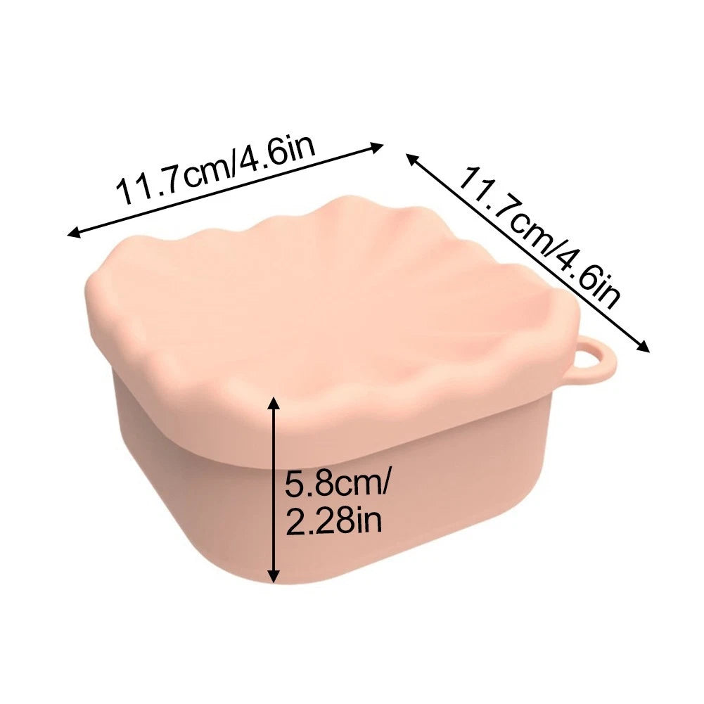 Silicone Soap Dish with Lid for Travel and Outdoor Use
