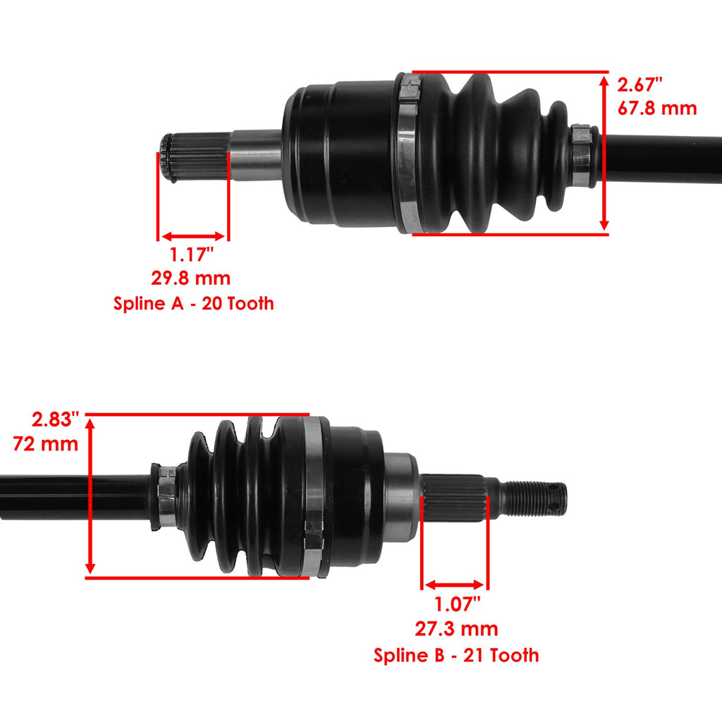 Front Left Right CV Joint Axle Replacement for Honda TRX350 (2000–2005)