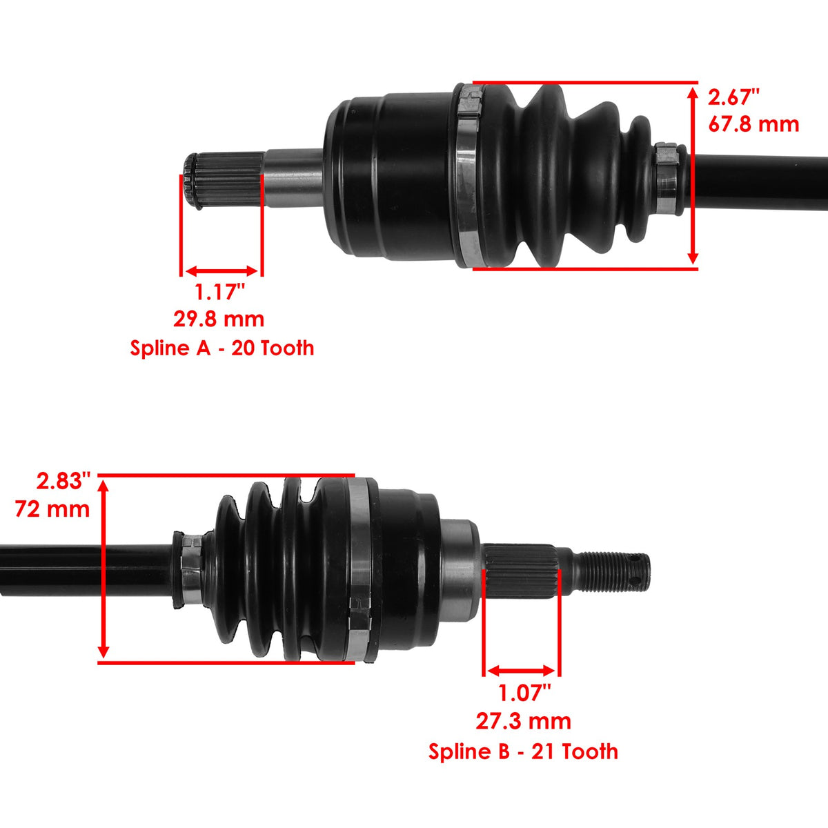 Front Left Right CV Joint Axle Replacement for Honda TRX350 (2000–2005)