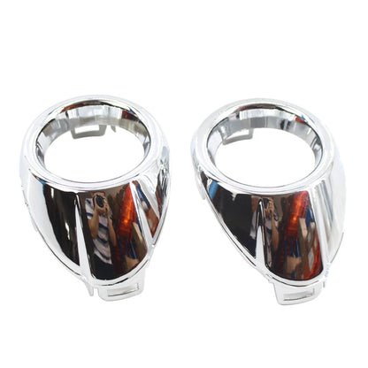 Set of 2 Front Fog Light Cover Bezels for Ford Focus (2012–2013) Silver