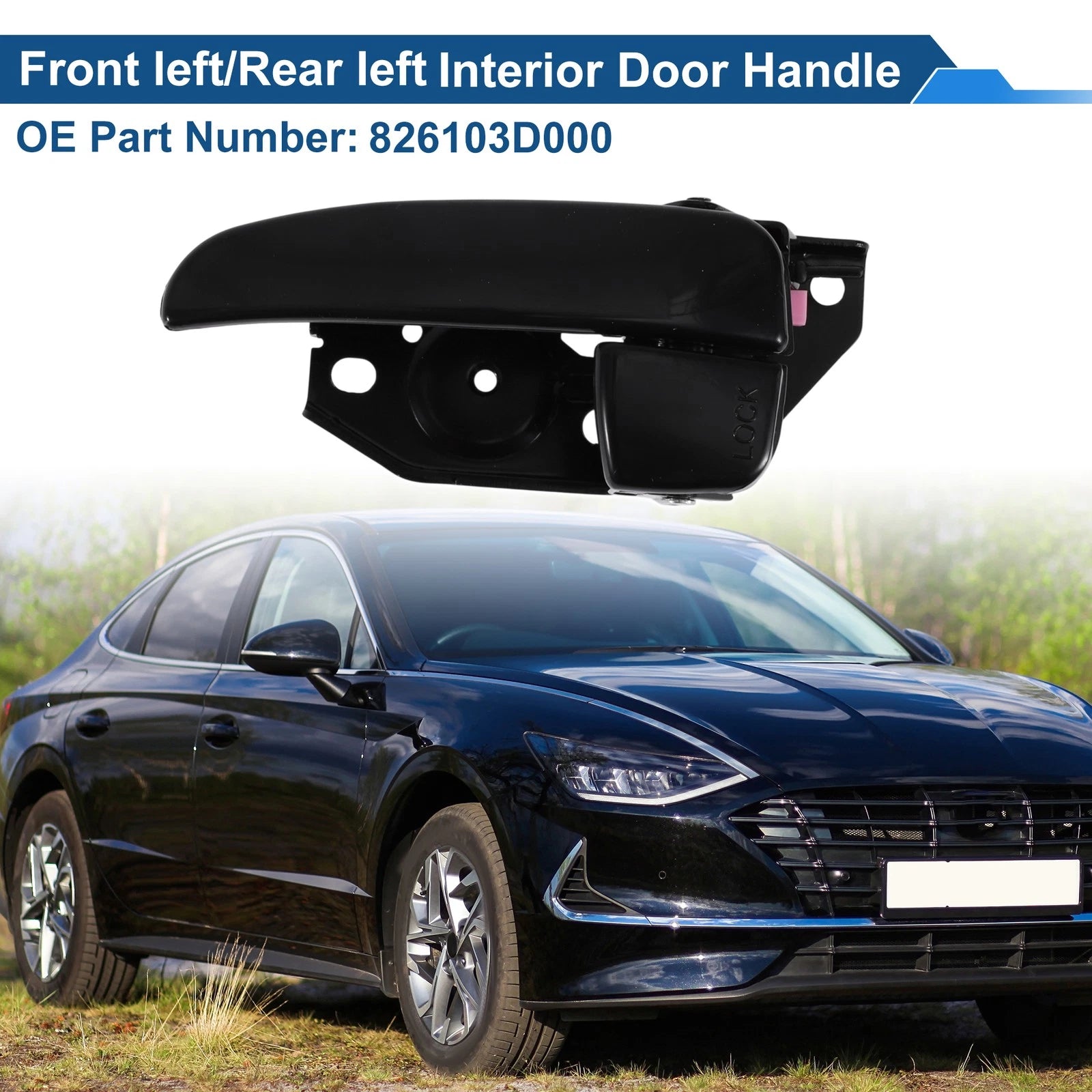 Front Passenger Side Interior Door Handle Replacement for Hyundai Sonata (2001–2005)